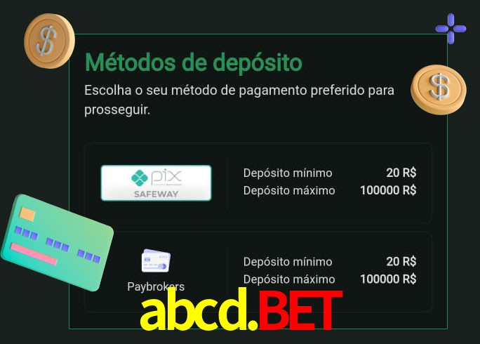 O cassino abcd.bet oferece uma grande variedade de métodos de pagamento